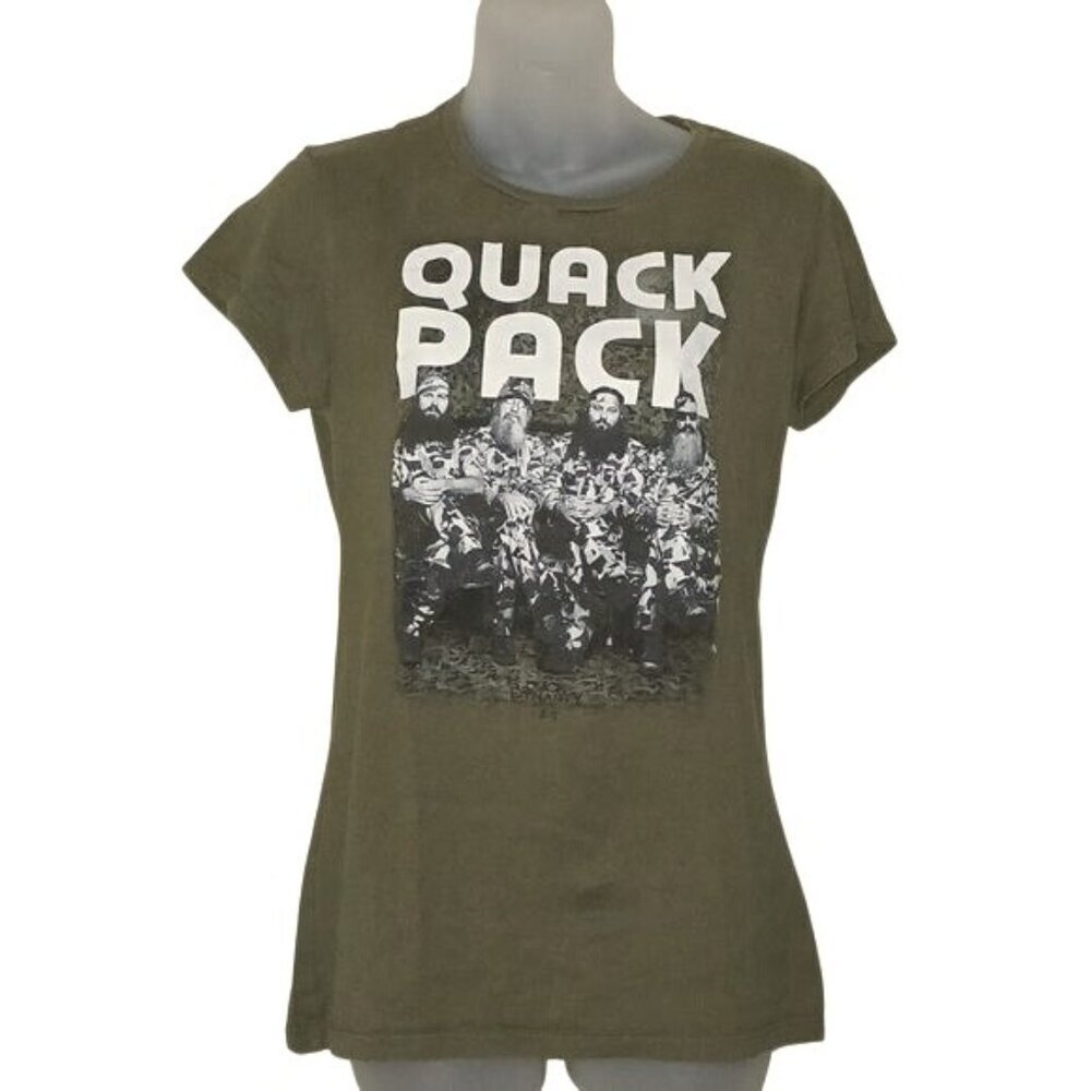 Duck Dynasty Quack Pack Green Crewneck T-shirt